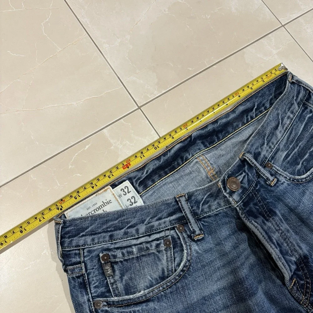 Vintage Abercrombie Fitch Kilburn Low Rise Boot Cut Jeans Men's 32x30 Blue Y2K
